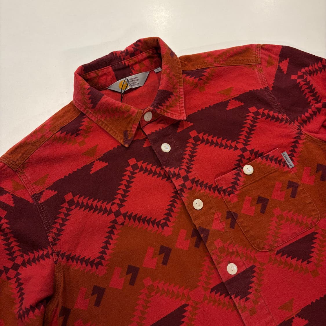 [S] 칼하트 레드 나바호 빈티지 패턴 셔츠 D809 상품이미지3