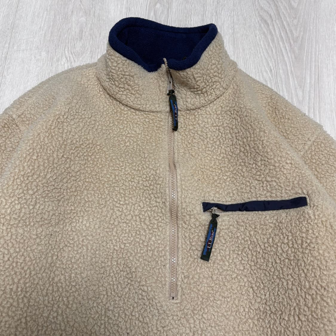 80s 엘엘빈 딥파일 플리스 아이보리 상품이미지4