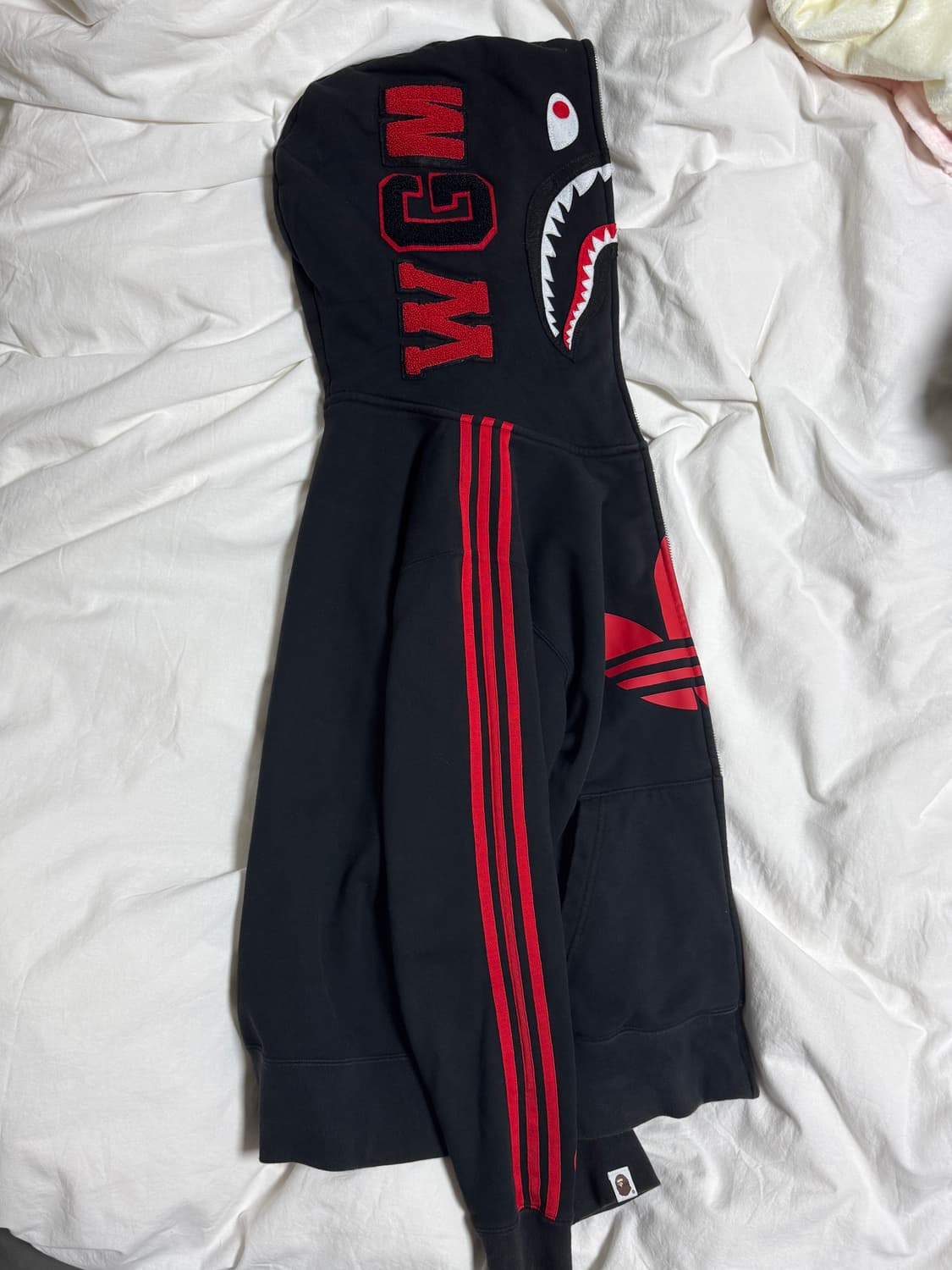 아디다스 베이프 샤크 후드 L 상품이미지4