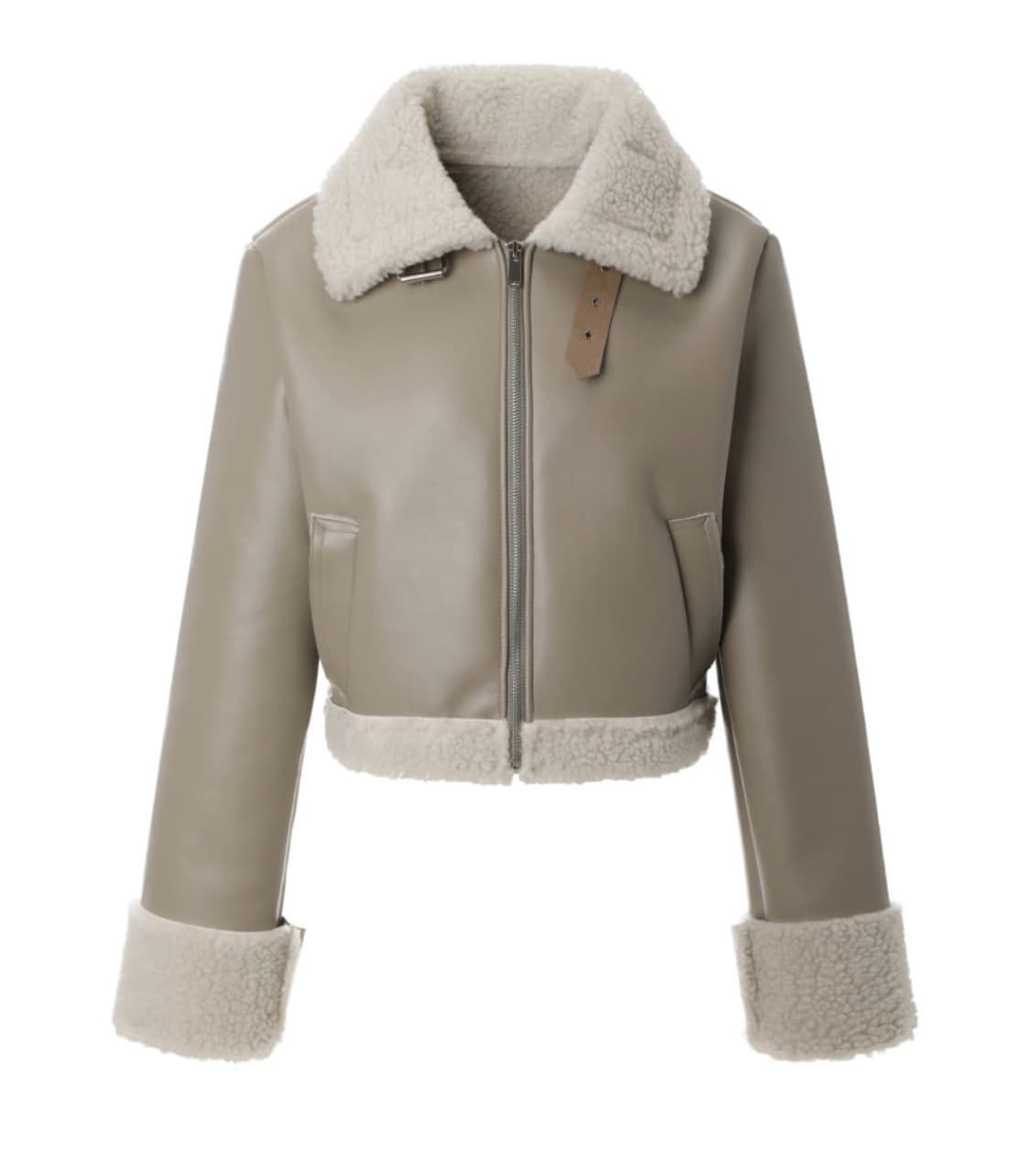 카키포인트 미니 무스탕 베이지 상품이미지1