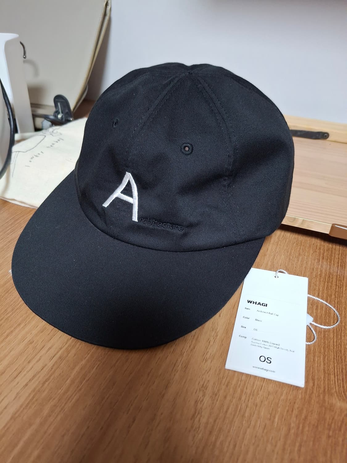 와기 볼캡 블랙 상품이미지1