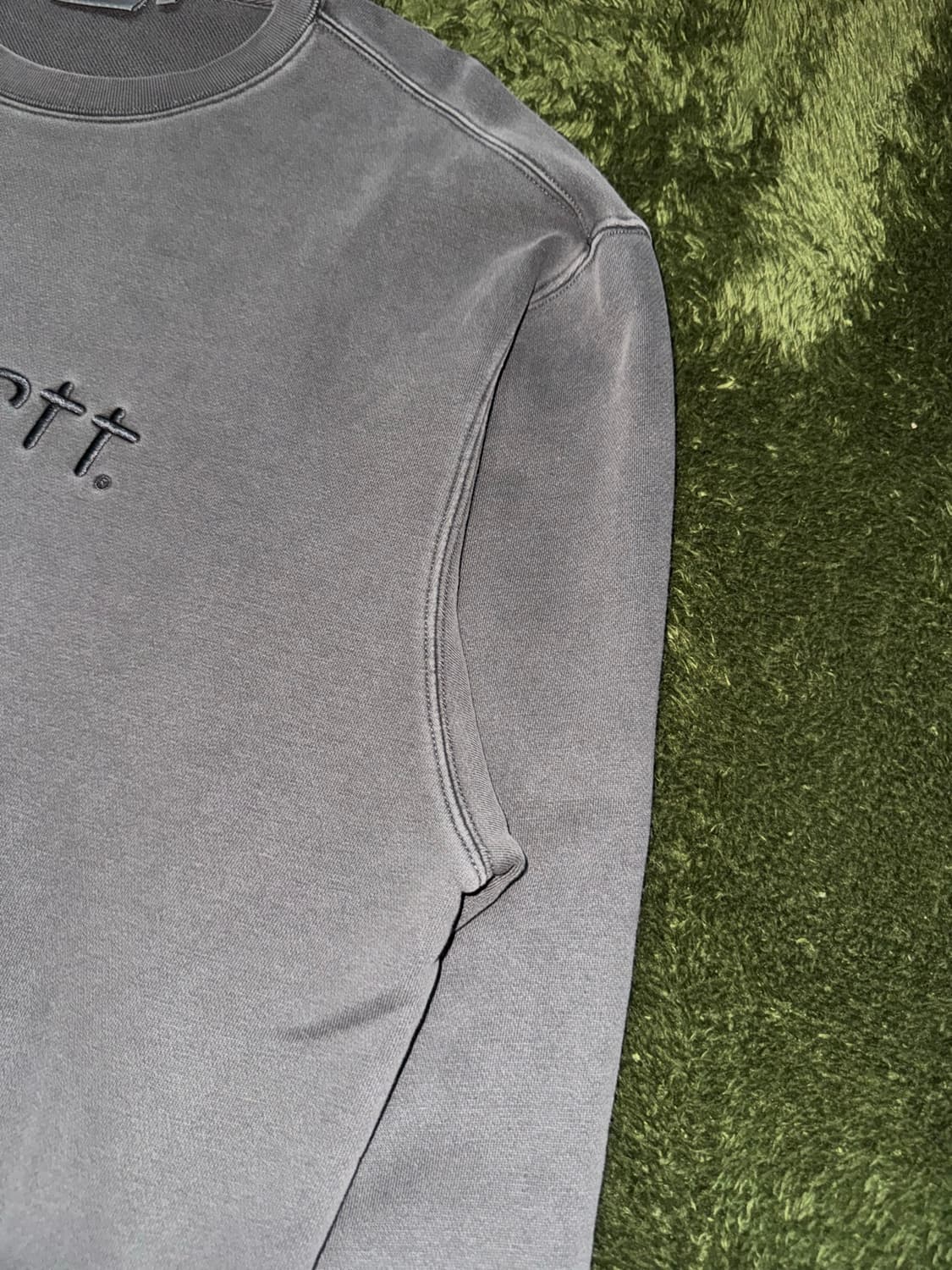 [XXL] 칼하트 WIP 엠브로이더리 워시드 스웻셔츠 챠콜 상품이미지4