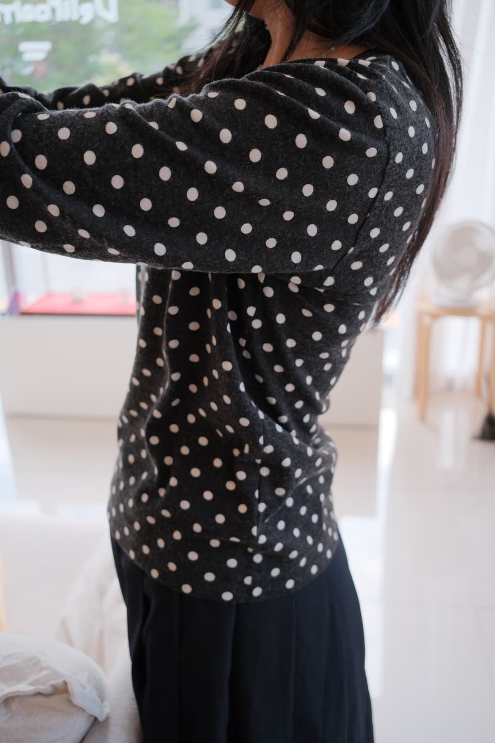 Ribbon dot wool top 상품이미지5