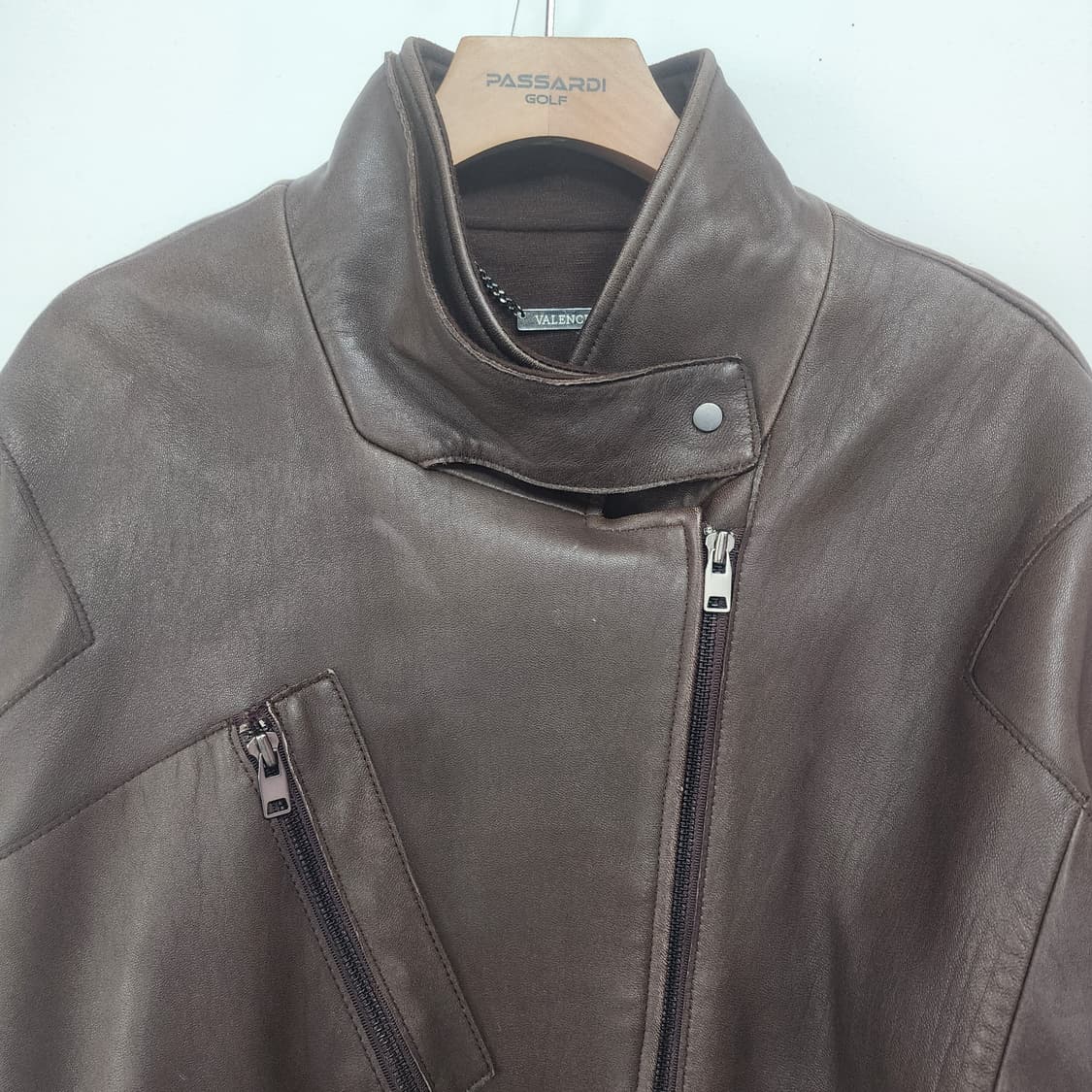 발렌시아 브라운 가죽 자켓 상품이미지2