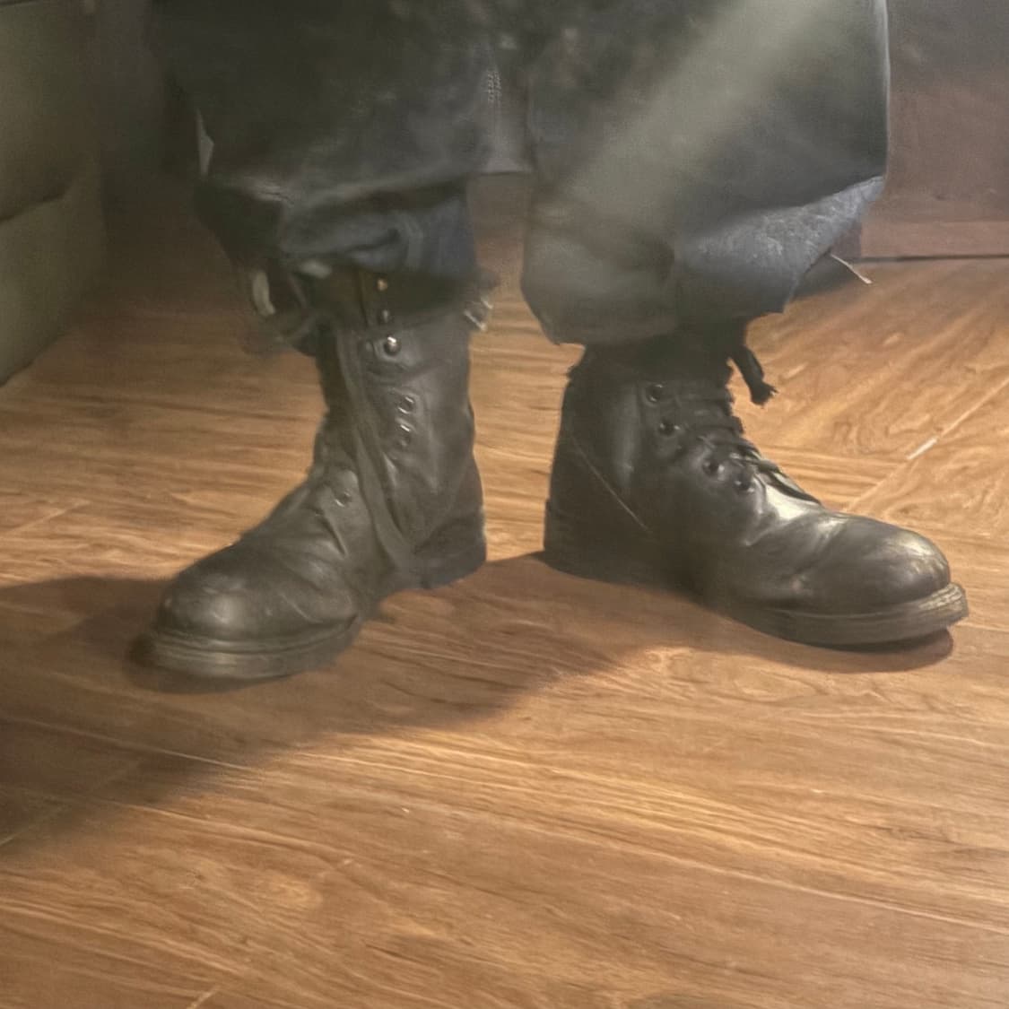 90S US ARMY 미군 정비병 사선 스틸토 부츠 상품이미지3