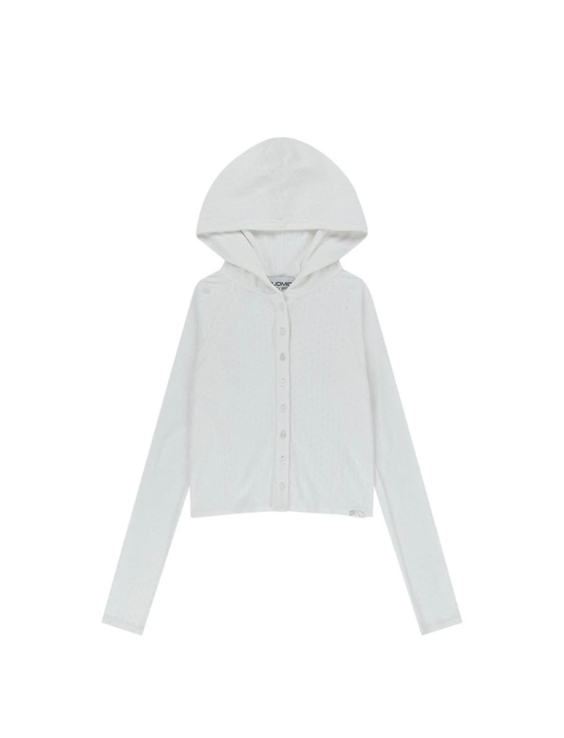 뚜오미오 POINTELLE BUTTONED HOODIE 상품이미지2