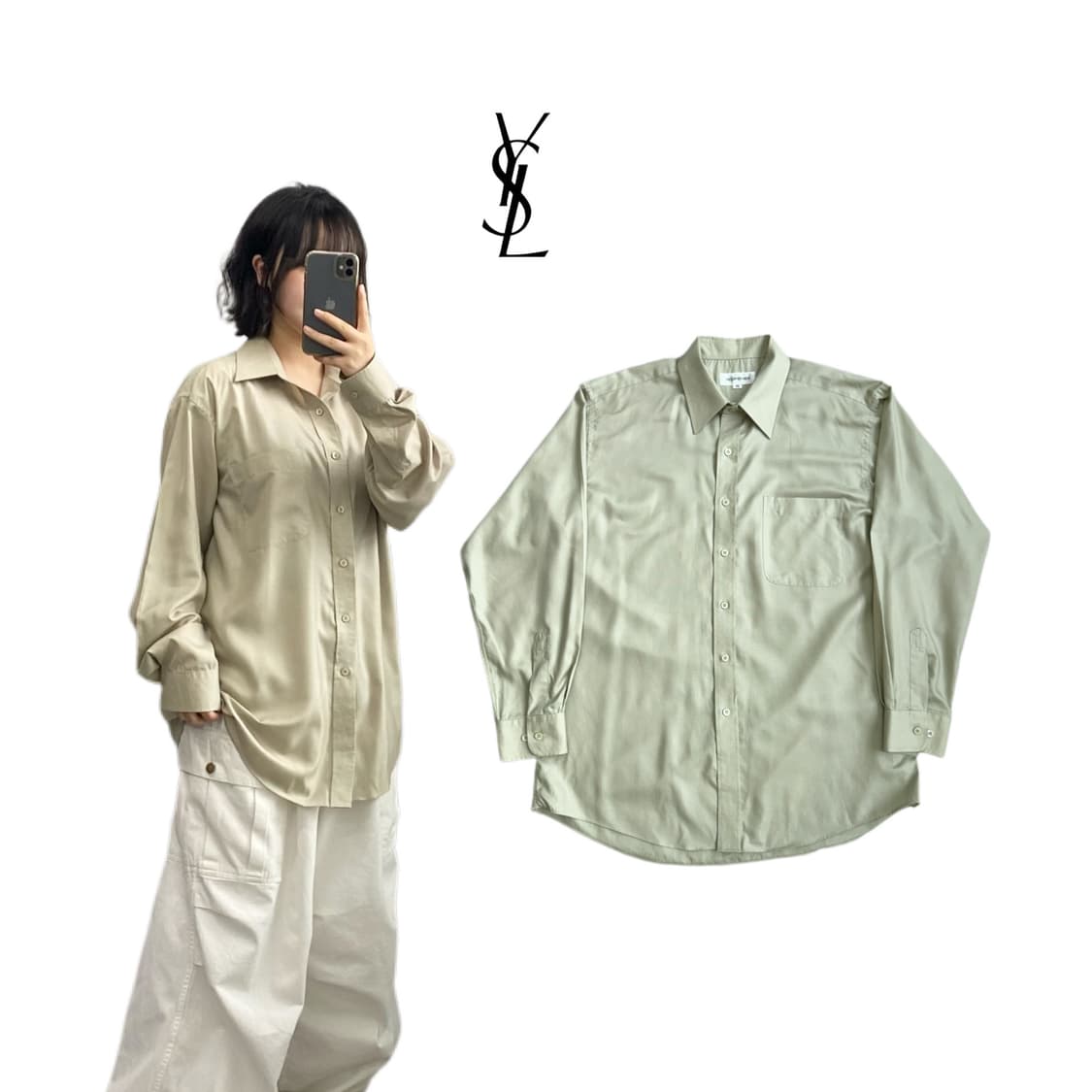 입생로랑 90s YSL로고 셔츠 상품이미지1