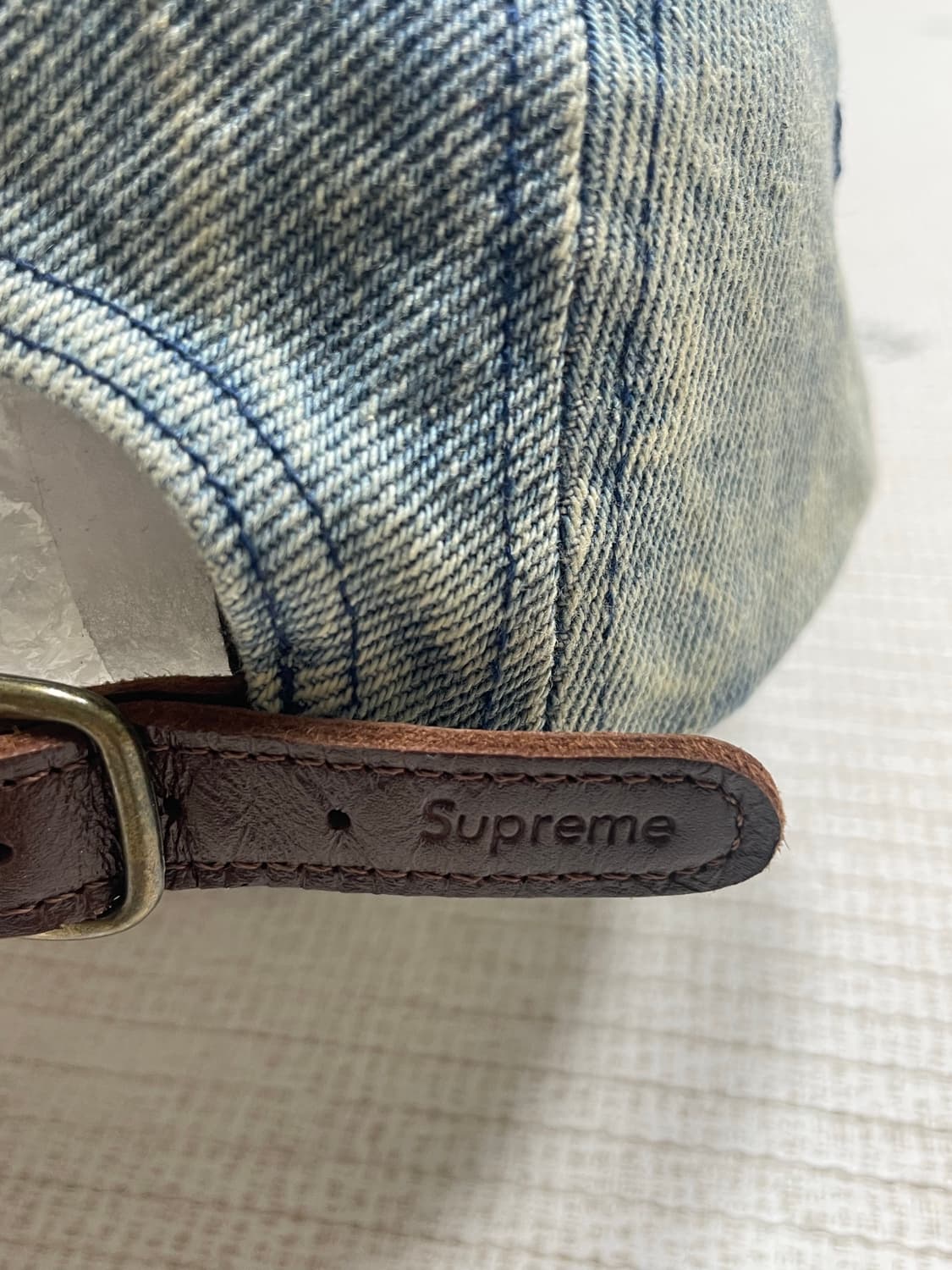 25FW 슈프림 워시드 치노 트윌 캠프캡 데님 상품이미지3