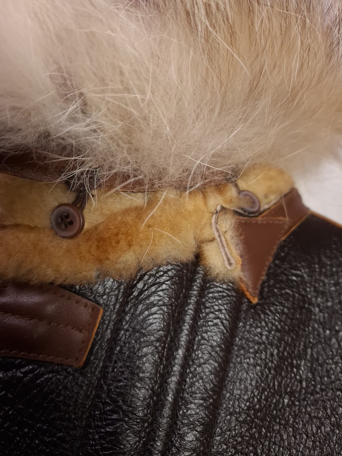 새제품 오리지날 알파사 WW2 미공군 B-7 리얼레더 항공 무스탕 베스트 상품이미지8