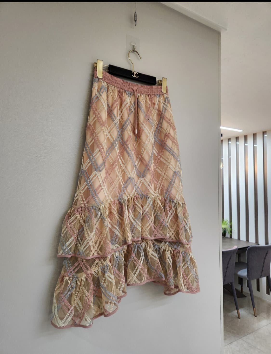 오즈세컨 티어드 밴딩 스커트 61사이즈(44사이즈) 상품이미지7