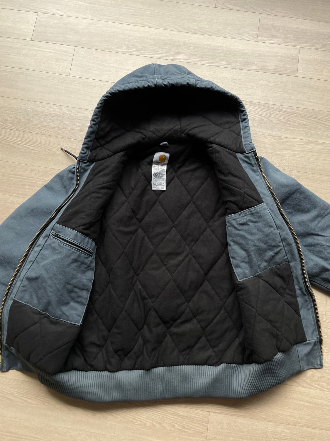 칼하트 j130 STM 스톰블루그레이 액티브 자켓 샌드스톤 상품이미지6