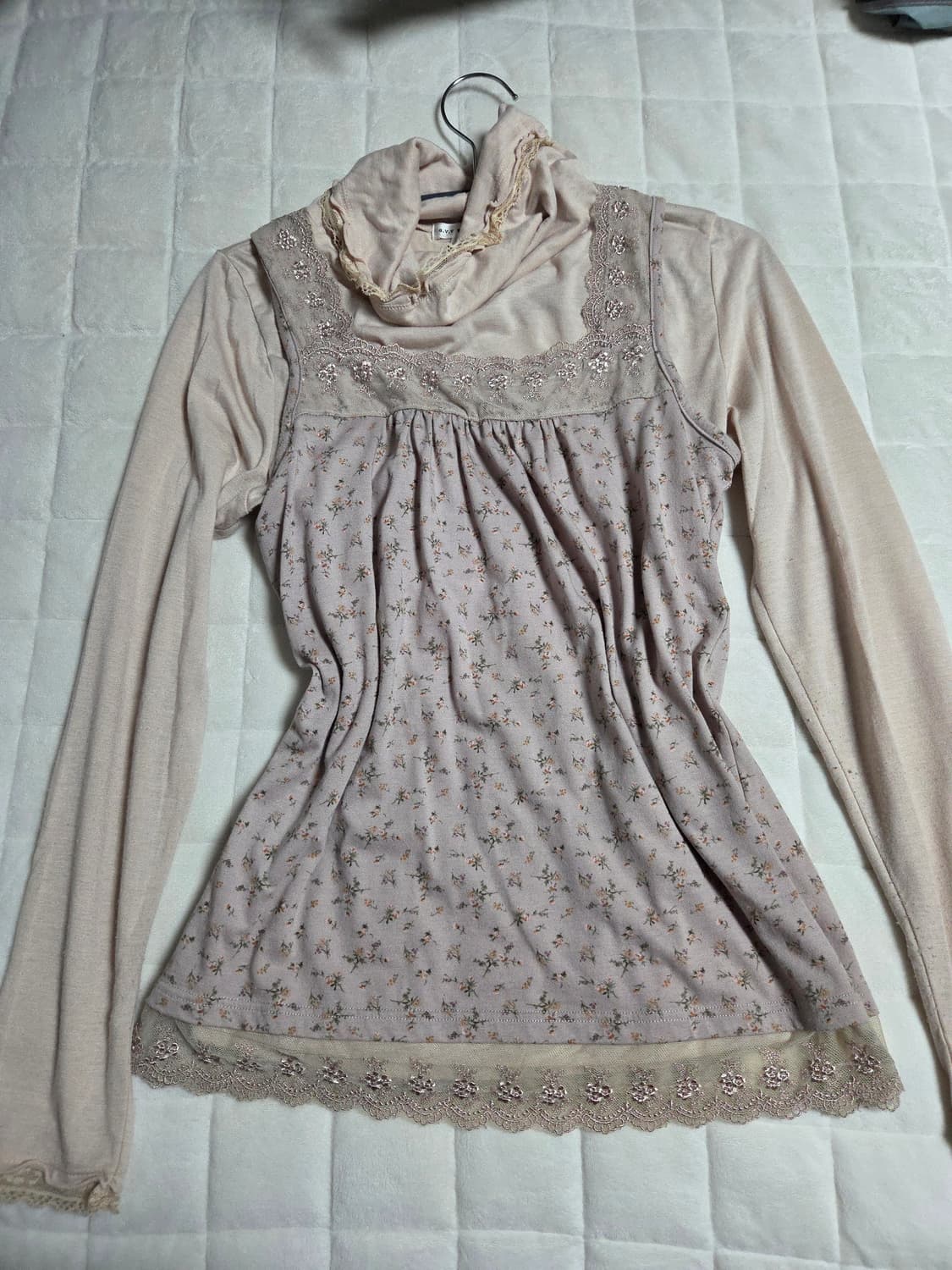 러블리 모리 레이스 나시 롱슬리브 세트 상품이미지1