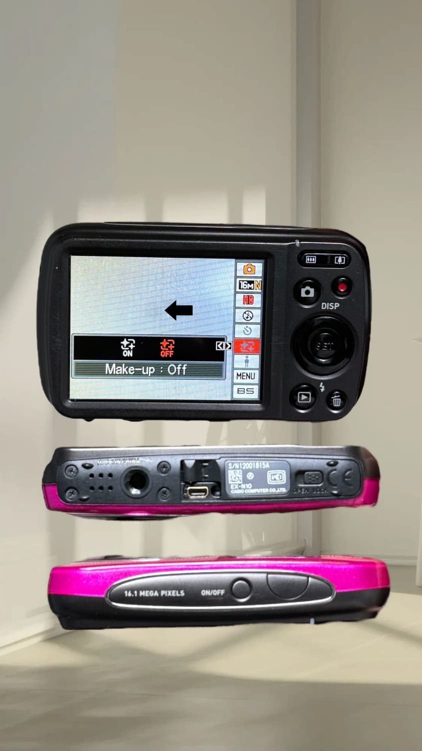 메이크업모드) 카시오 엑슬림 EX-N10 디카 빈티지 캠코더 /캐논 니콘 상품이미지2