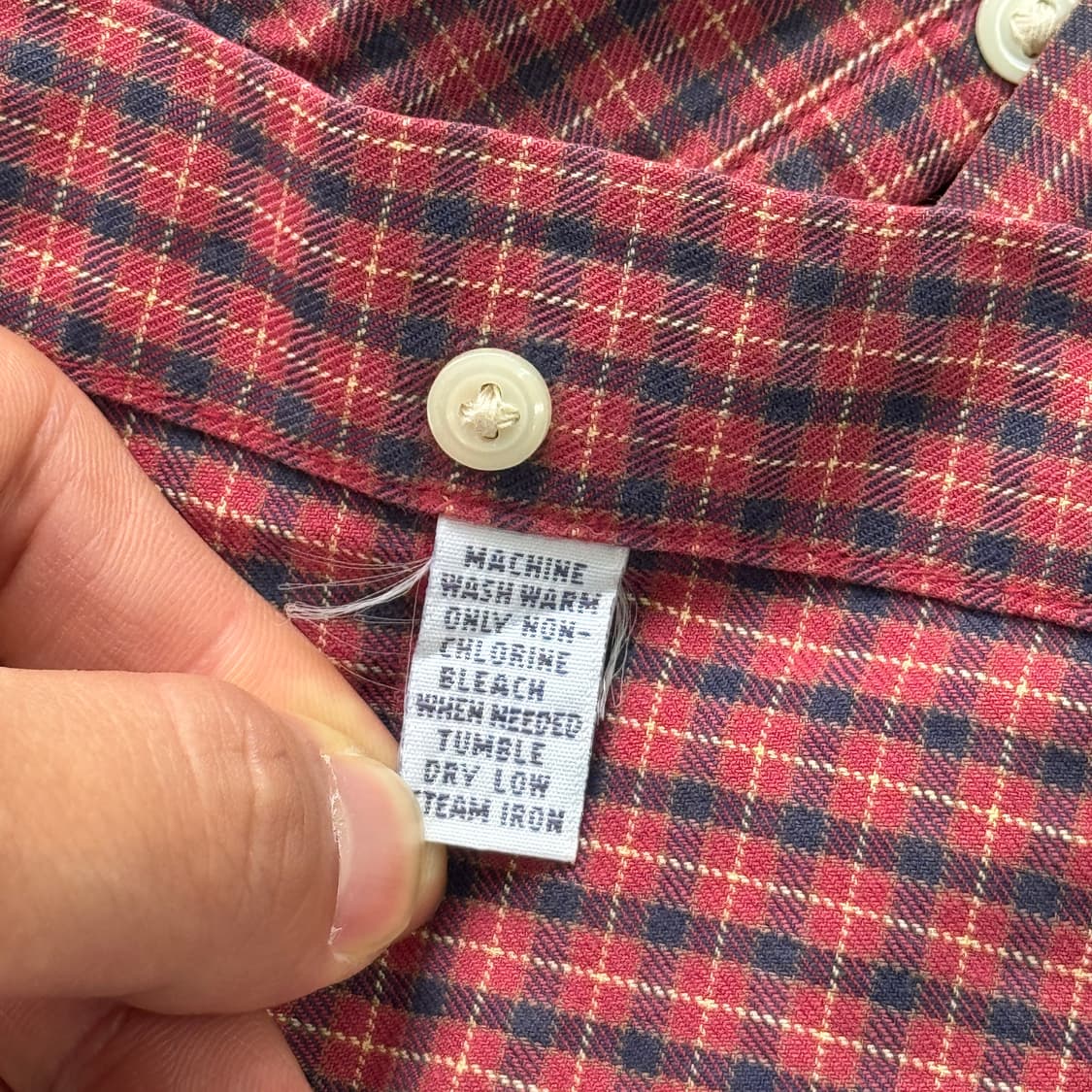 폴로랄프로렌 빈티지 usa 레드 깅엄 체크셔츠 XL 상품이미지5