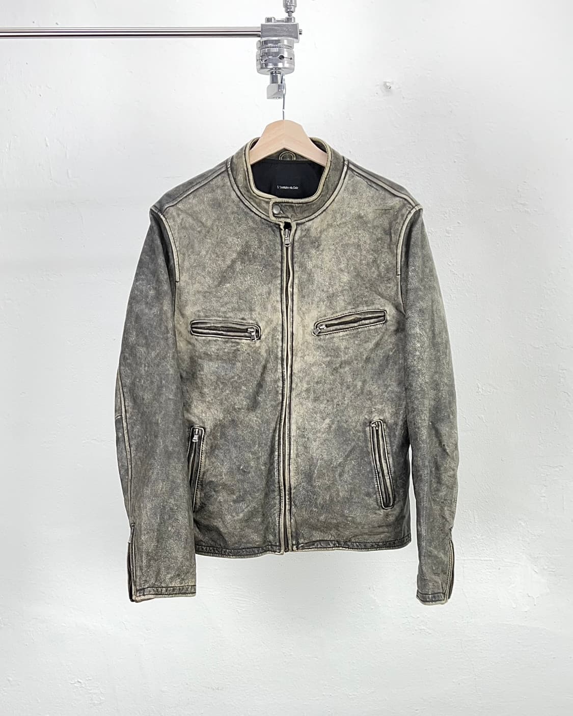 엘 옴므  카페레이서 카우하이드 싱글 바이커 자켓 상품이미지1