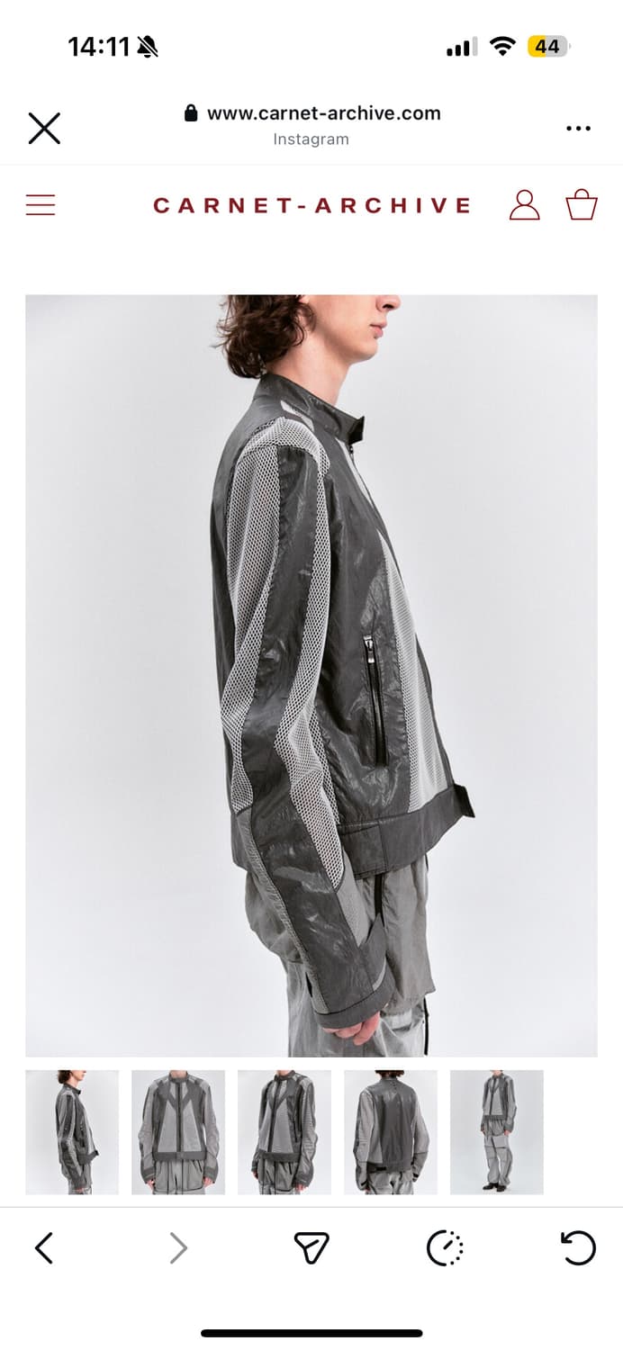 FAUX LEATHER MESH TRACK JACKET  상품이미지3