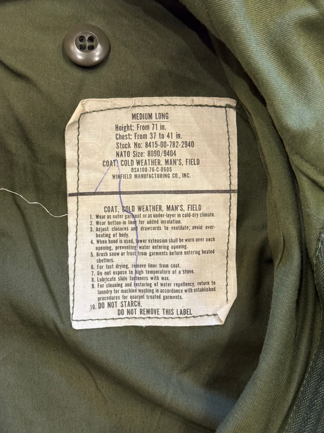 오리지널 미군 M-65 필드자켓 (M) 상품이미지5