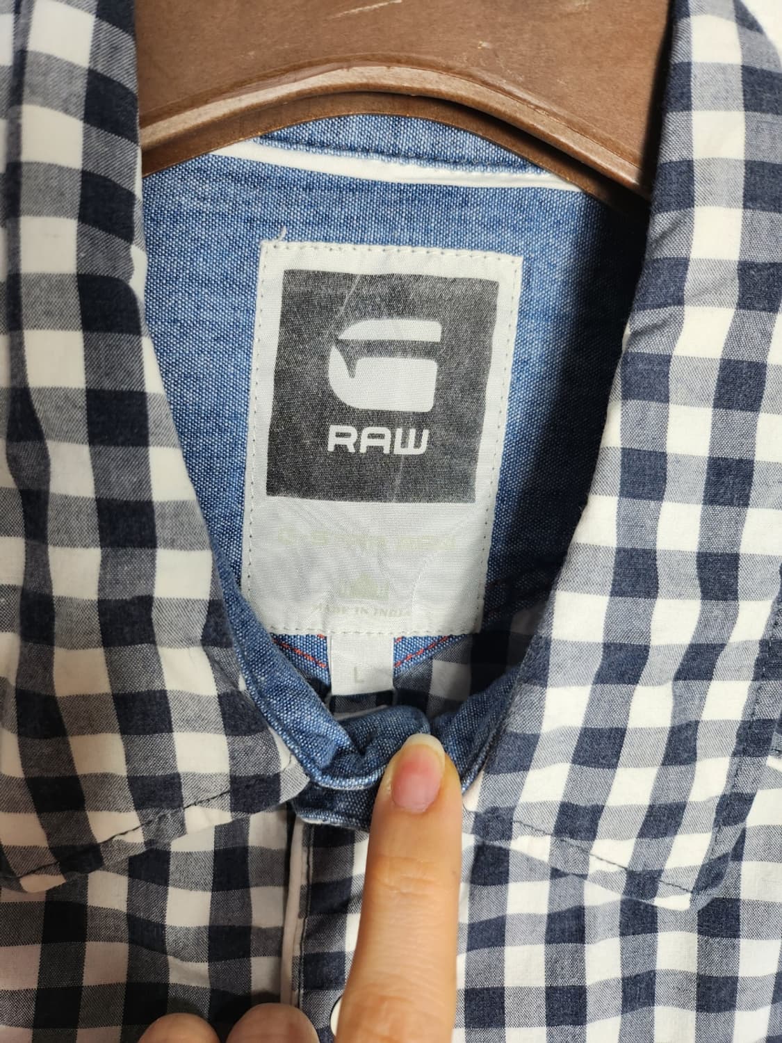 L G-Star RAW 스탁턴 파이핑 깅엄체크 셔츠 상품이미지3