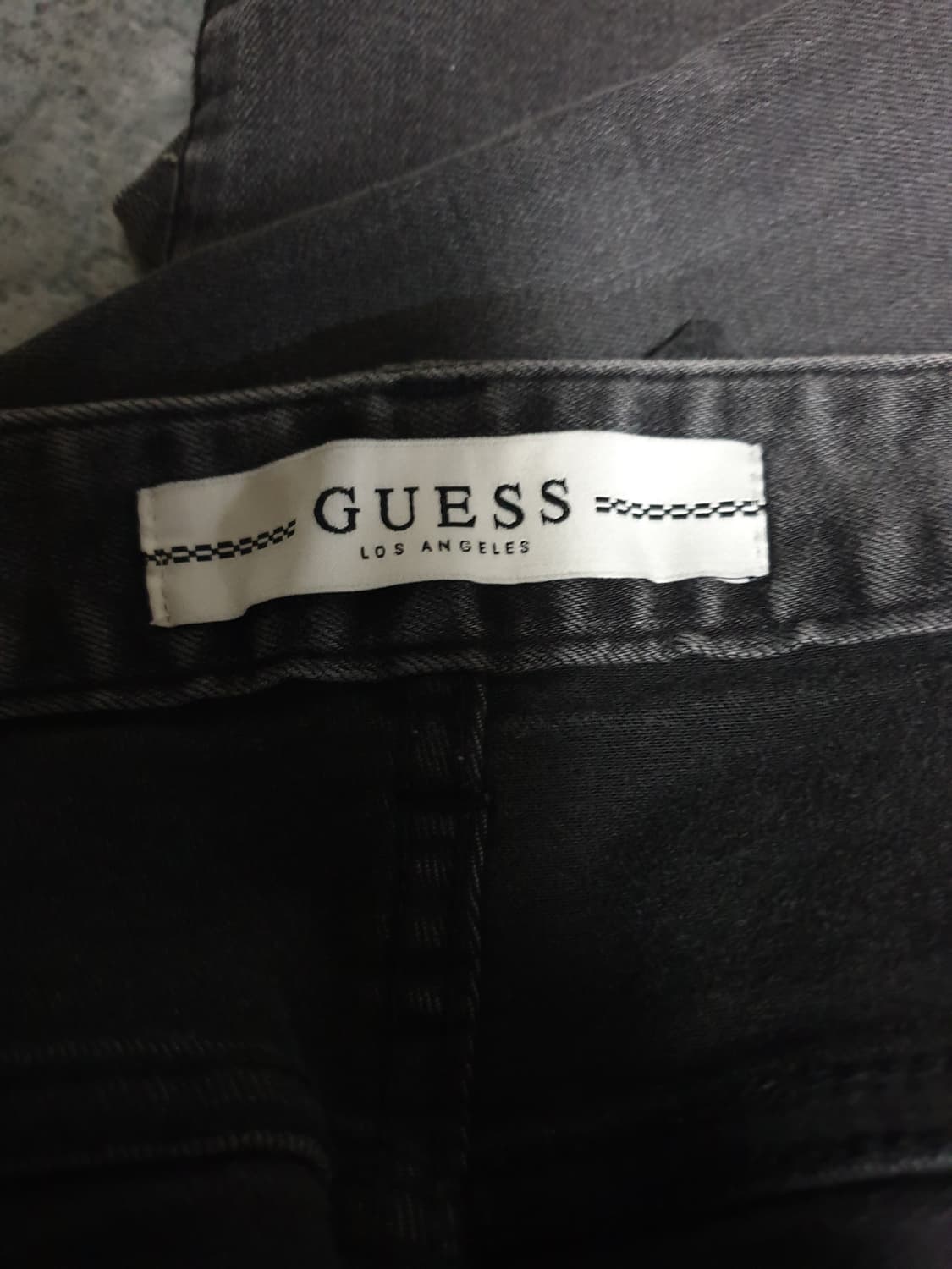 게스 스판 데님팬츠 흑청 (33) 상품이미지4