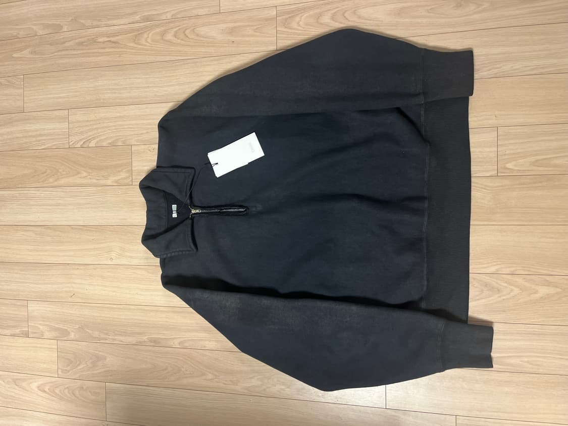 [2] 아프레쎄 A.PRESSE 하프집업 스웻 블랙 상품이미지5