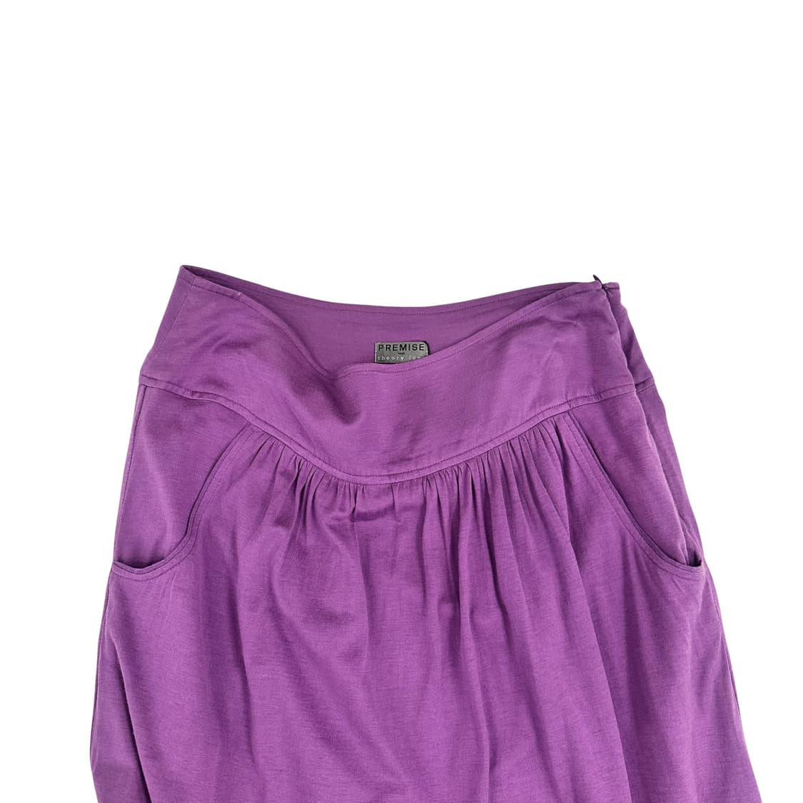 Theory, Plum Drape Midi Skirt 상품이미지4