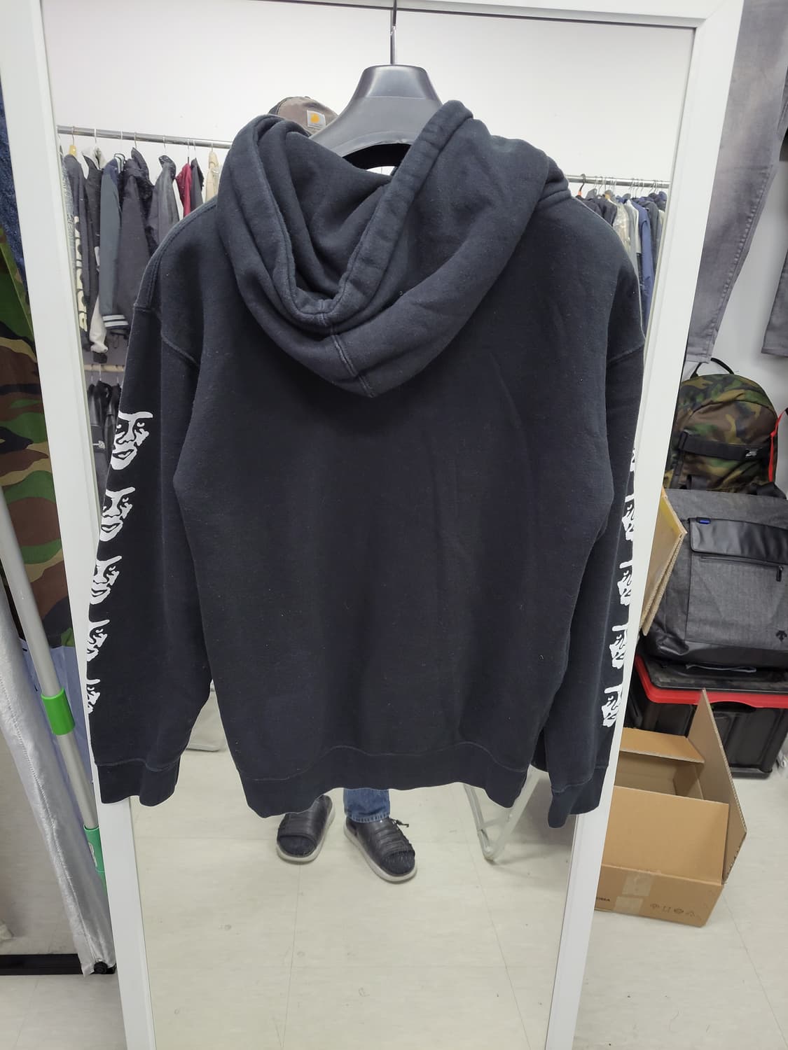 오베이 사이드로고 기모 후드집업 m 상품이미지2