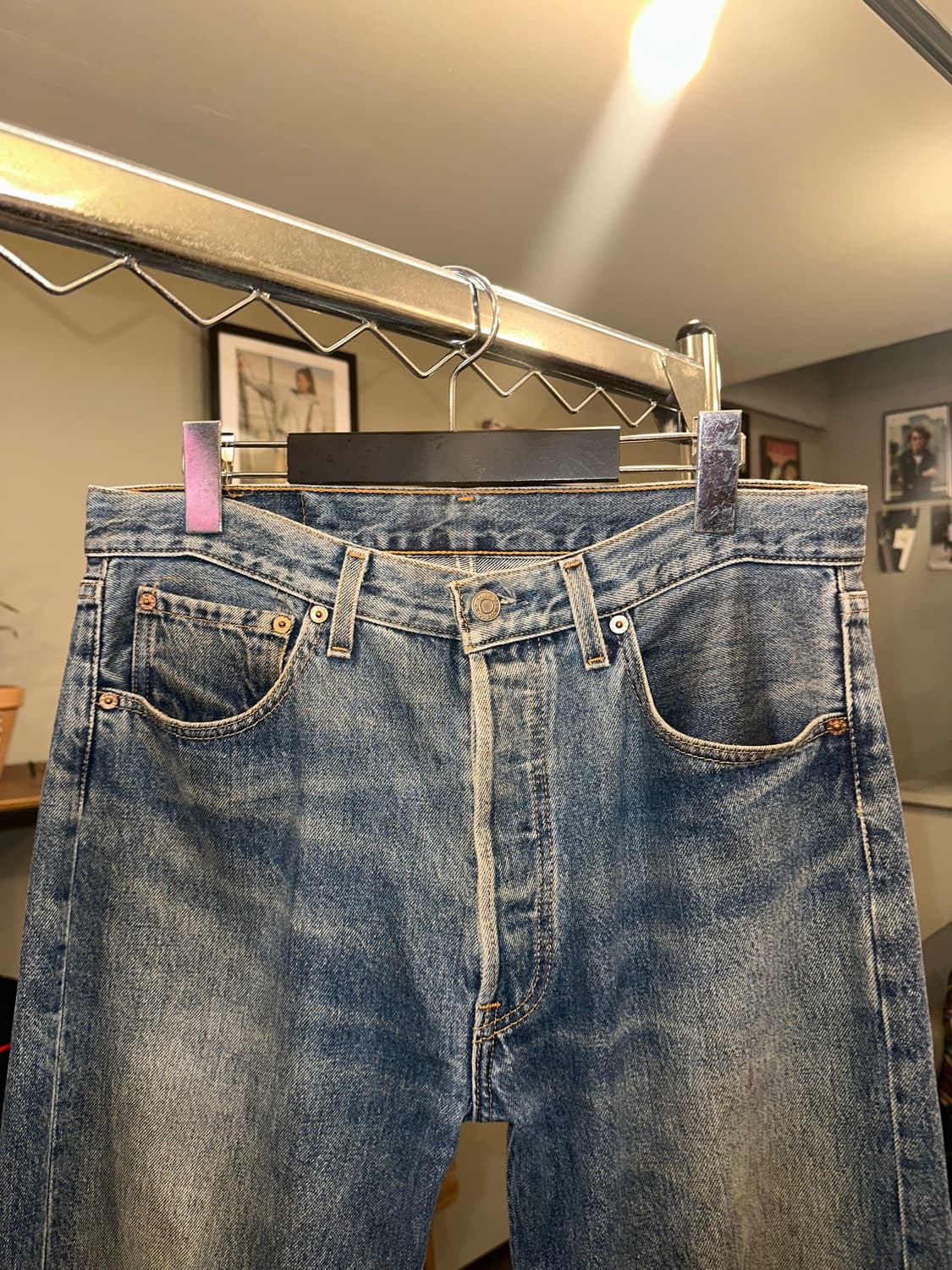 90’s Levi’s 501 line basic washed denim  상품이미지5