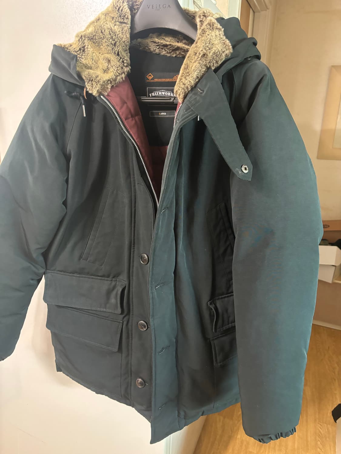 프리즘웍스 / 헤비 프로스트 다운 파카 블랙 / L 상품이미지4