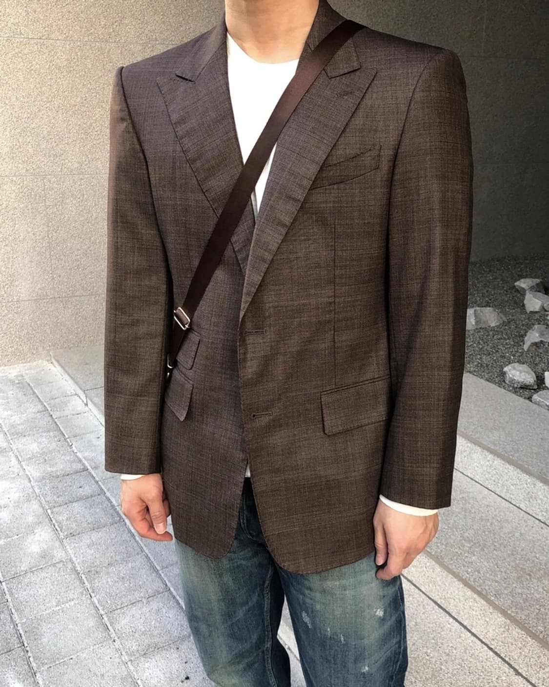 솔리드옴므 정품 블레이저 자켓 브라운 상품이미지2