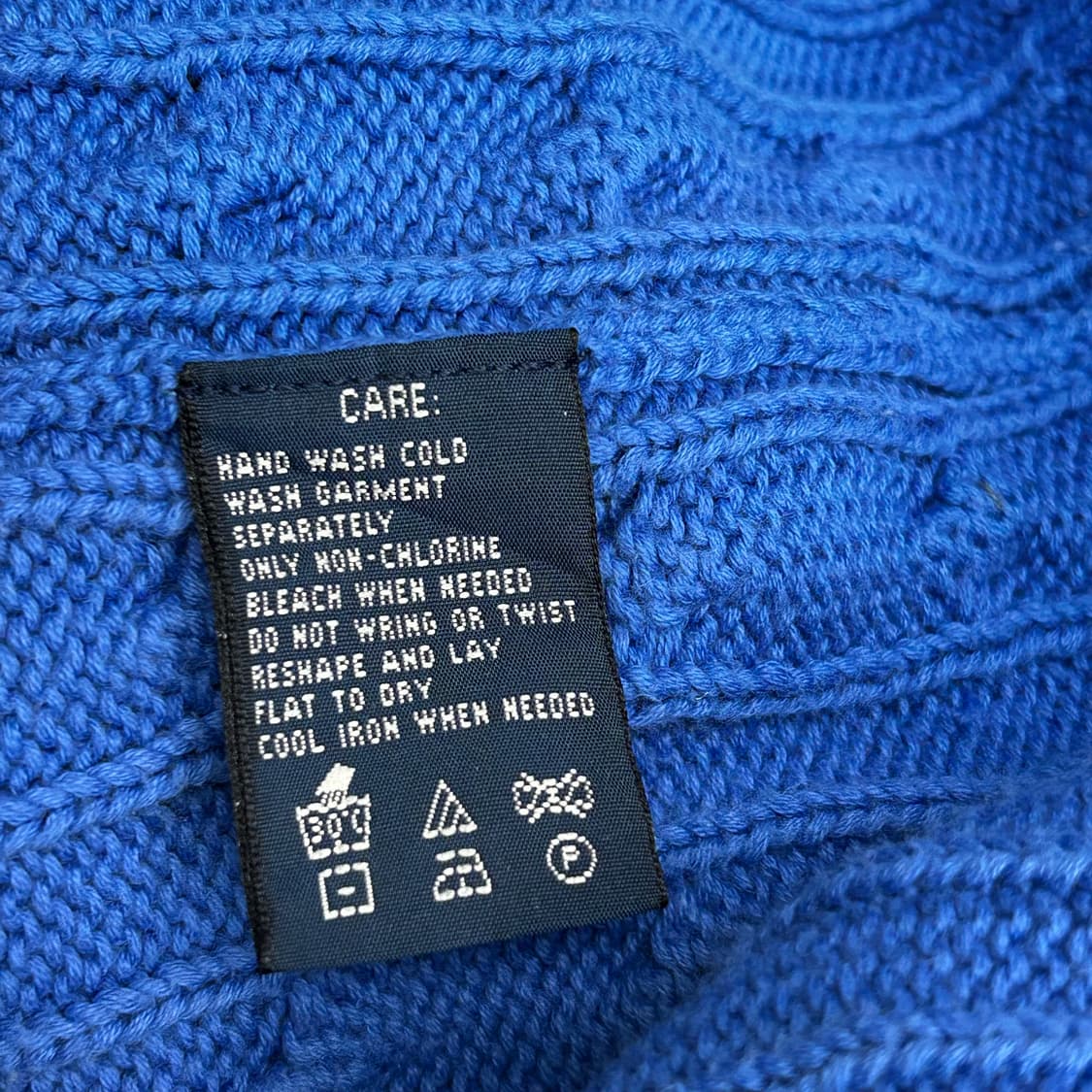 M 폴로랄프로렌 여성용 스포츠 블루 케이블 니트 상품이미지4