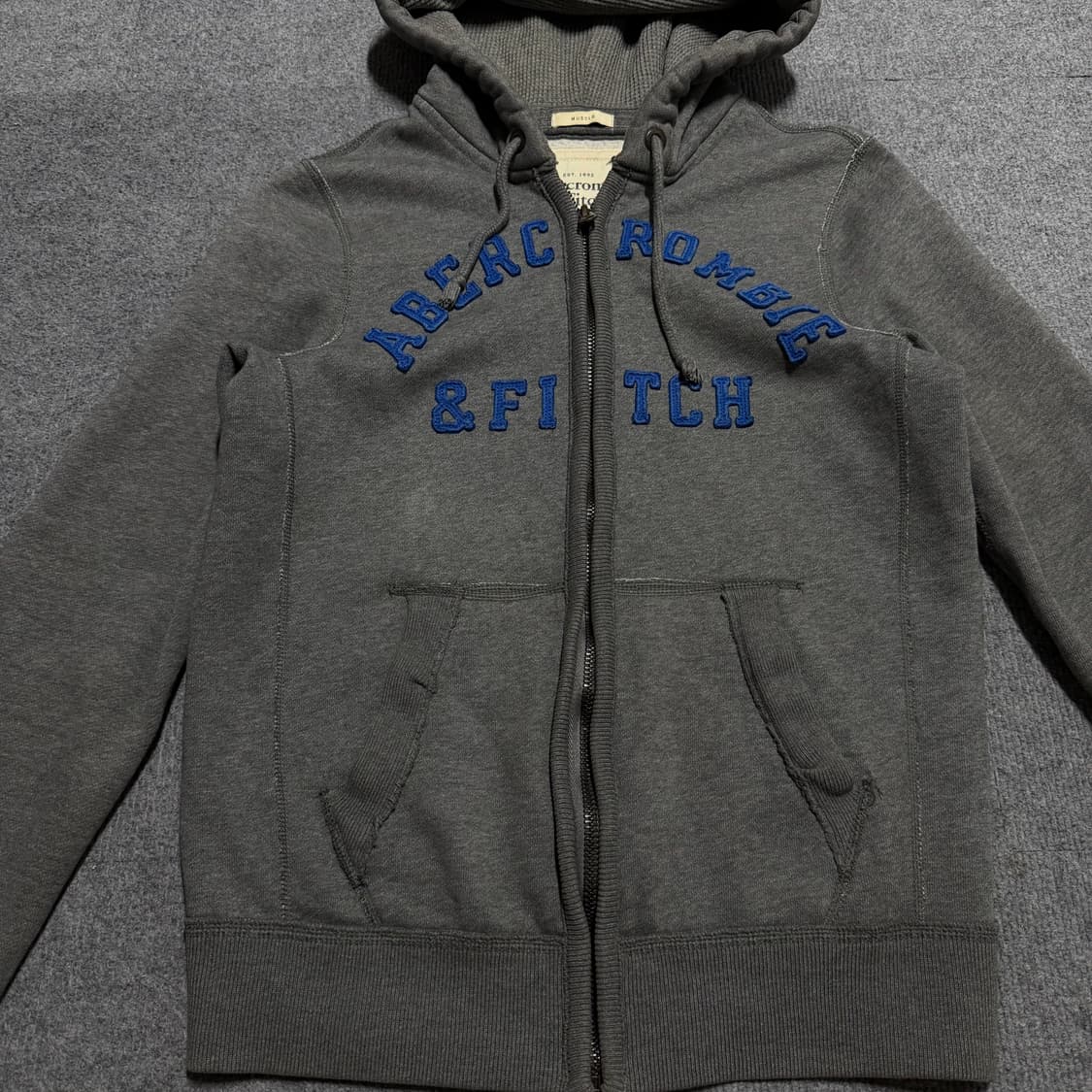 아베크롬비 그레이 후드집업 M 상품이미지2