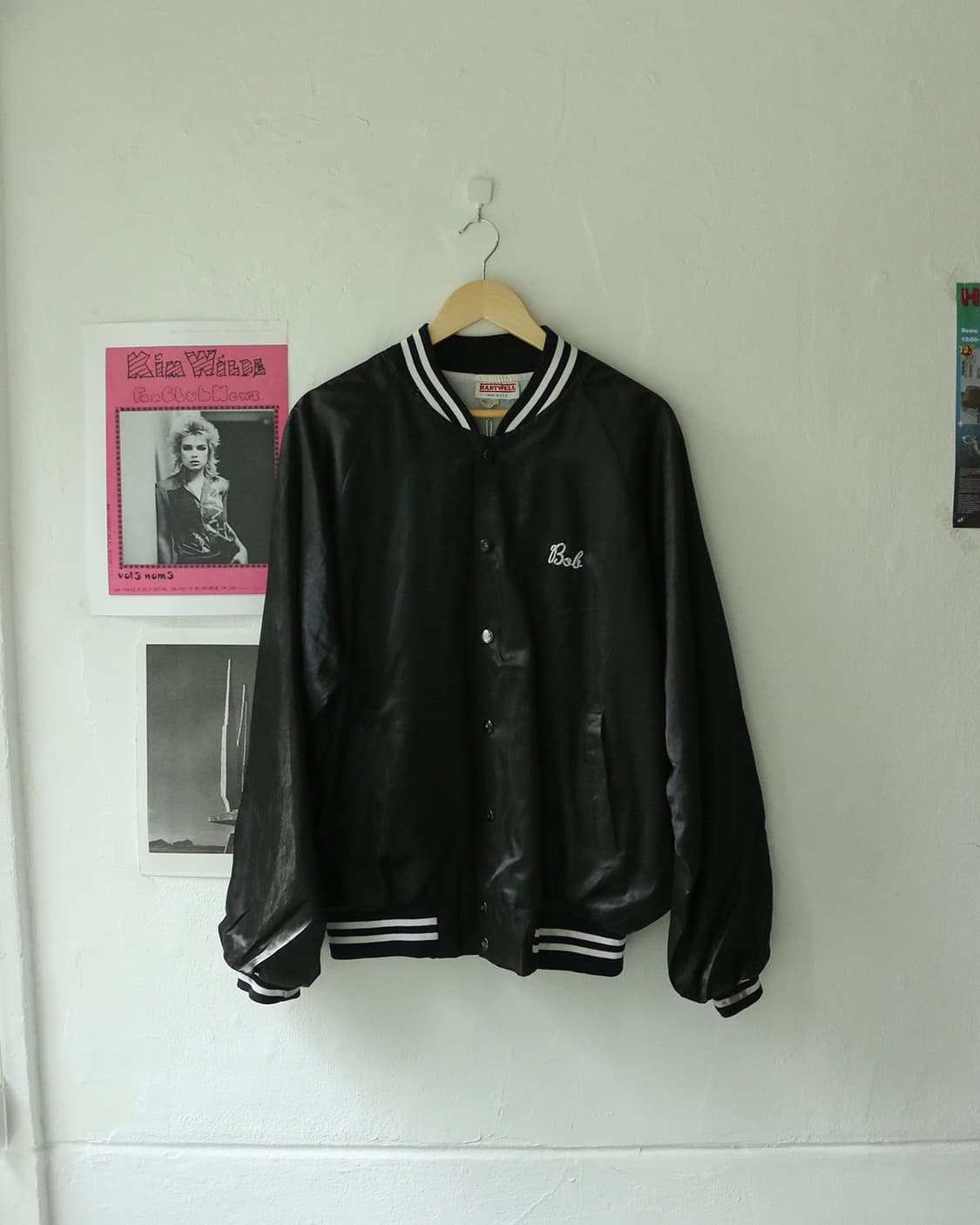 빈티지 USA 80s 블랙 스타디움 자켓 상품이미지1
