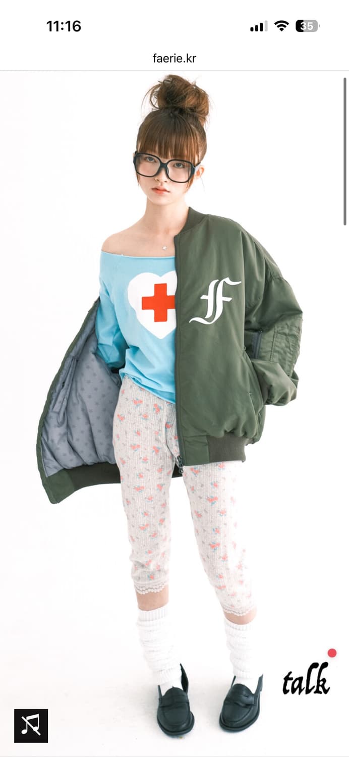 (교환) 샵페어리 봄버 네이비->카키  상품이미지1