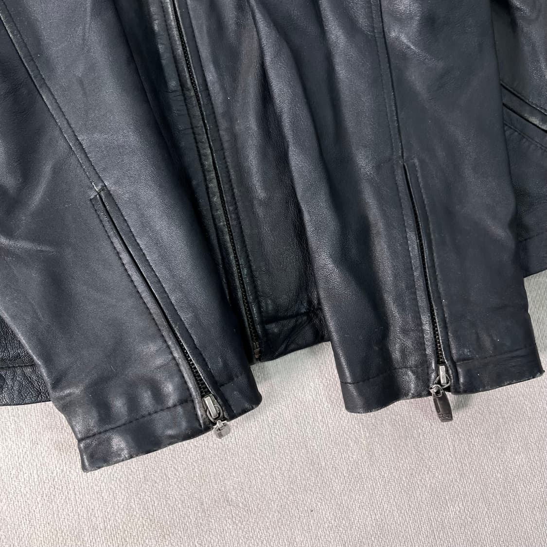 W 100 버버리 90s 램스킨 가죽 자켓 상품이미지5