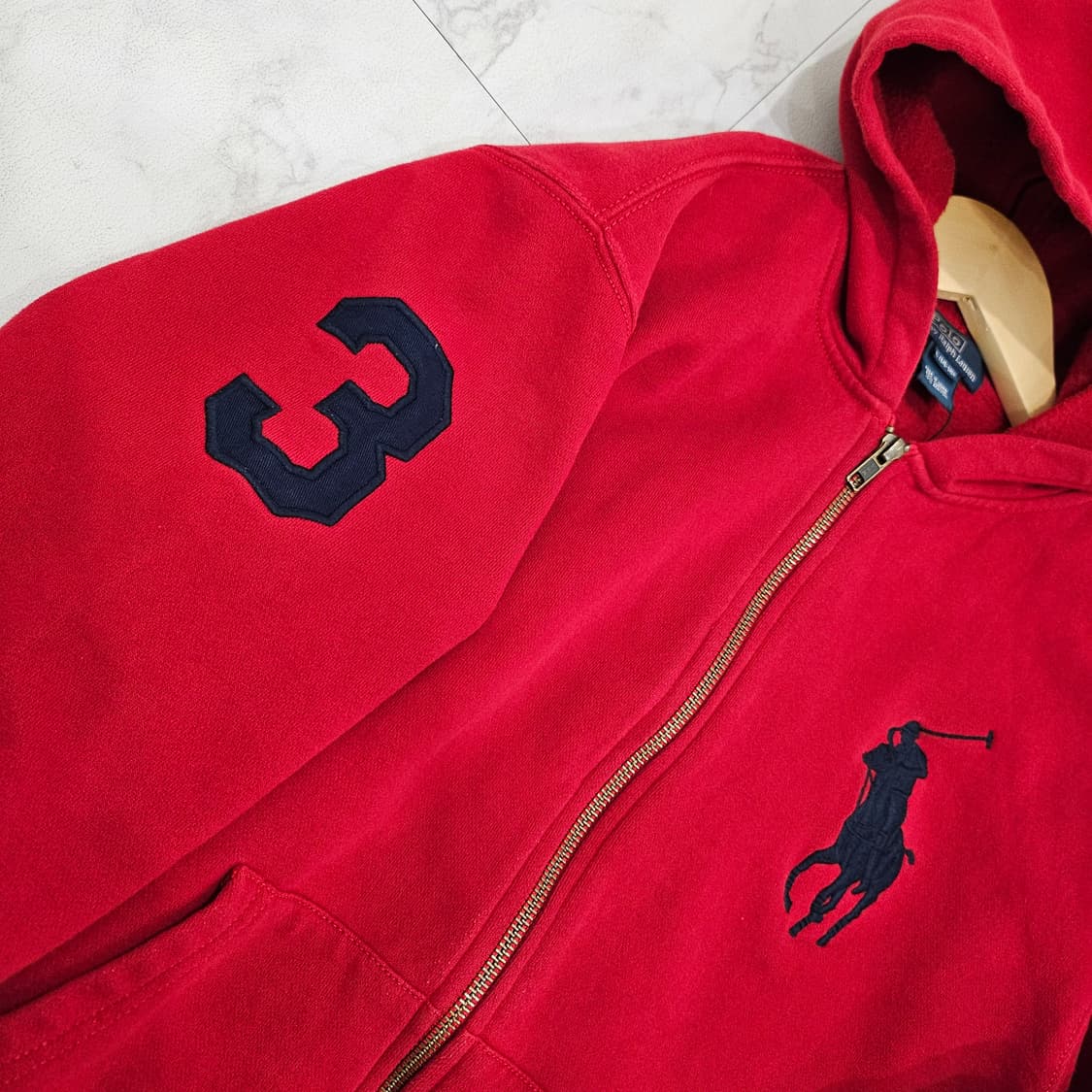 폴로랄프로렌 빅포니 레드 후드집업 상품이미지5