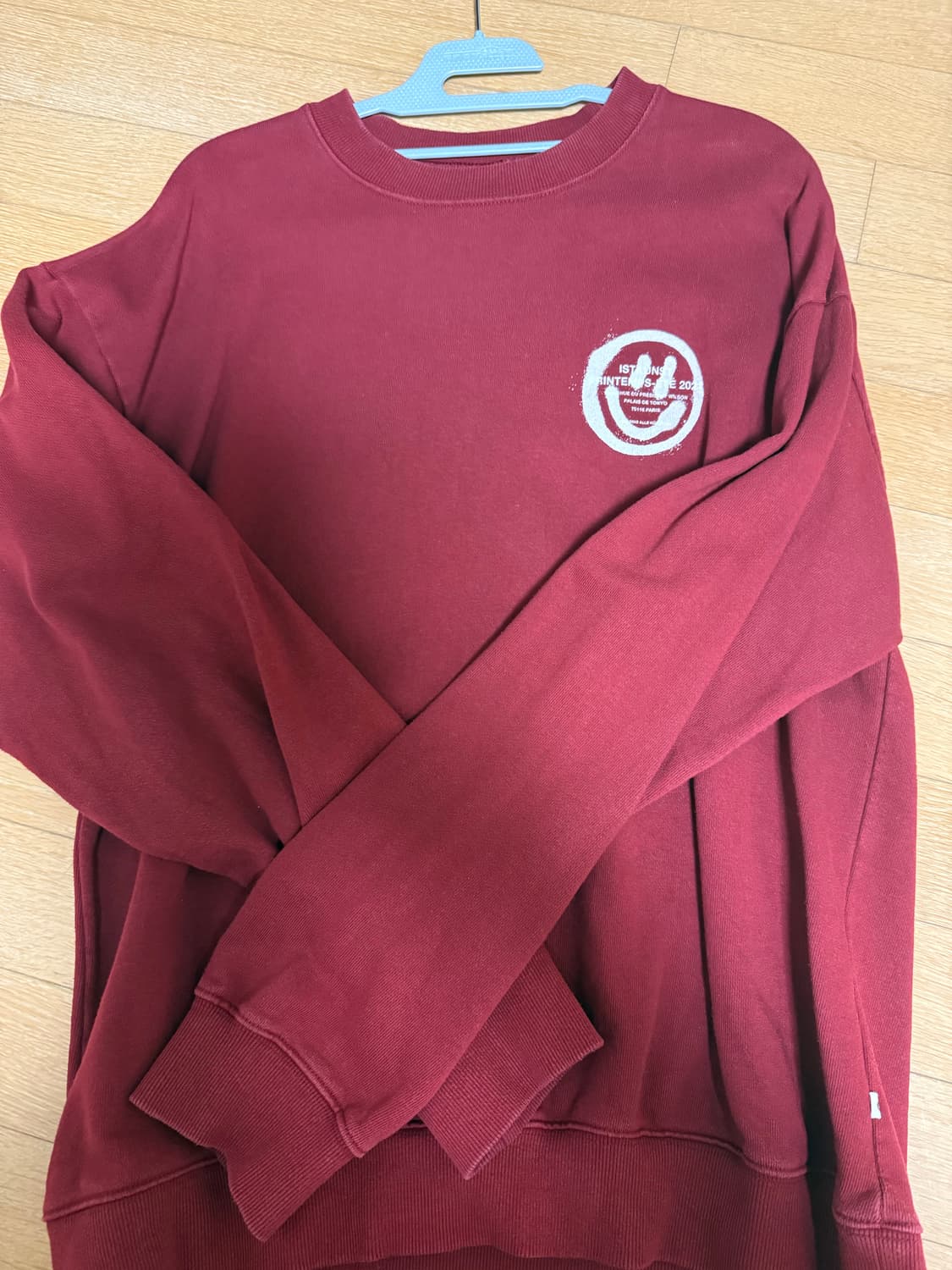 버건디 맨투맨 상품이미지1