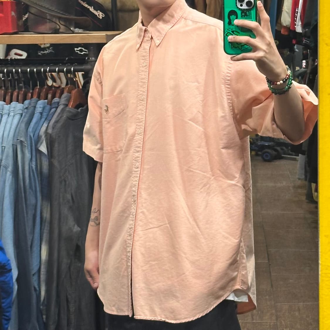 [HI] 폴로 랄프로렌 반팔셔츠 코랄핑크 상품이미지3