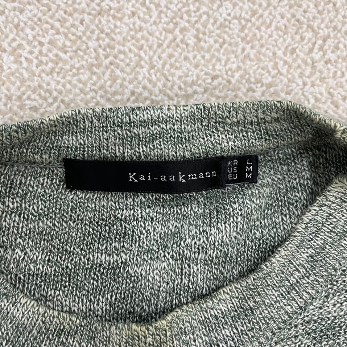 [L] 카이아크만 라운드넥 보카시 니트 스웨터 0106M1 상품이미지2