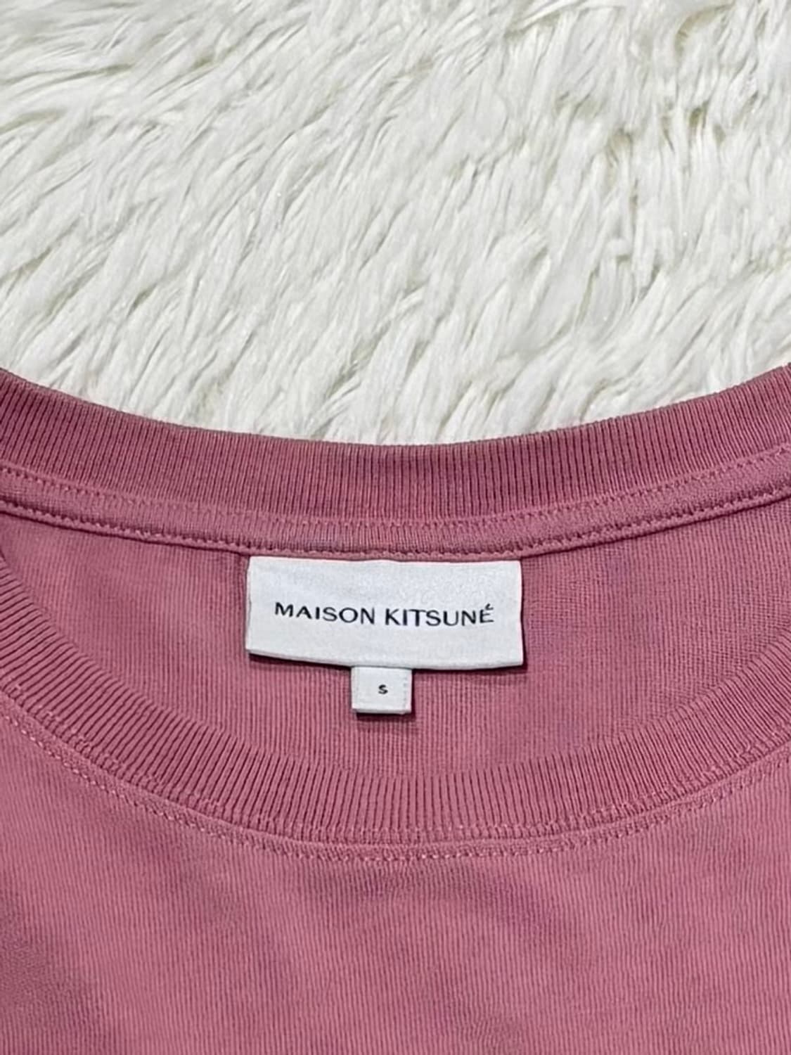메종키츠네 뮤트핑크 폭스헤드 반팔 상품이미지6