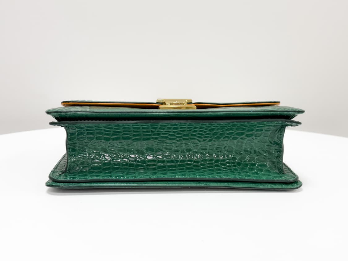 르슈아 드 주이 크로커다일 패턴 레더 숄더백 상품이미지5