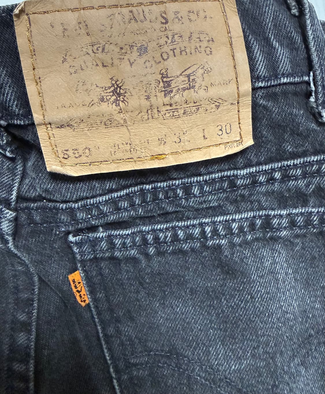 90s 리바이스 550 블랙 데님 팬츠 31x30 상품이미지3