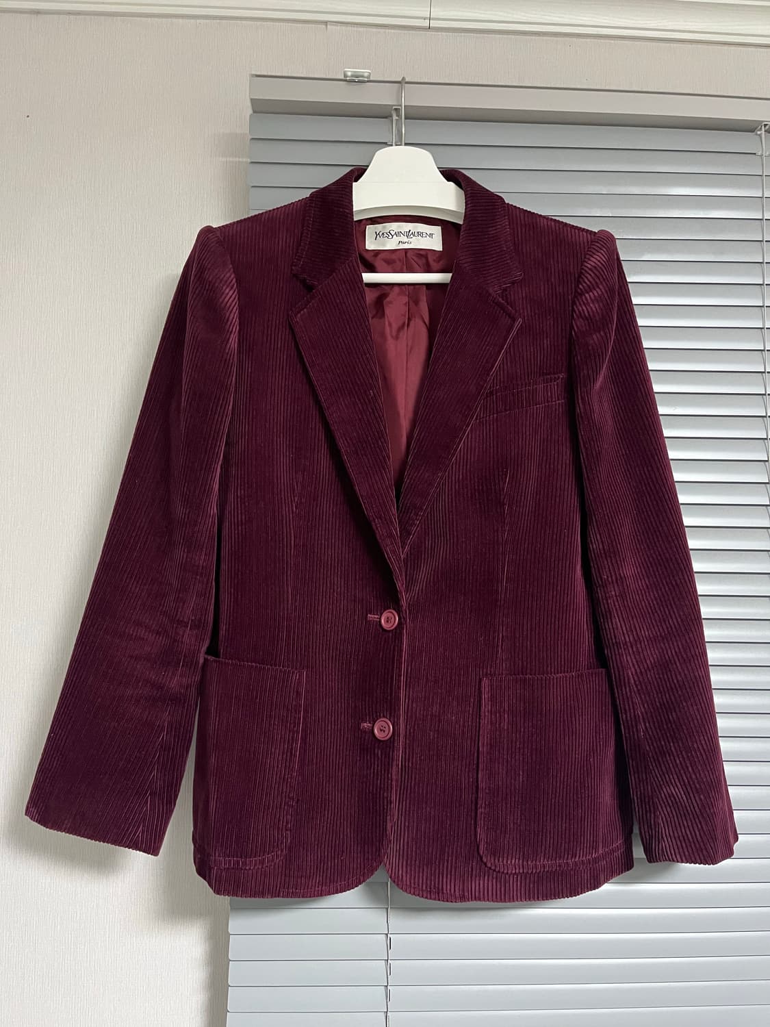 Yves Saint Laurent 버건디 코듀로이 자켓 상품이미지1