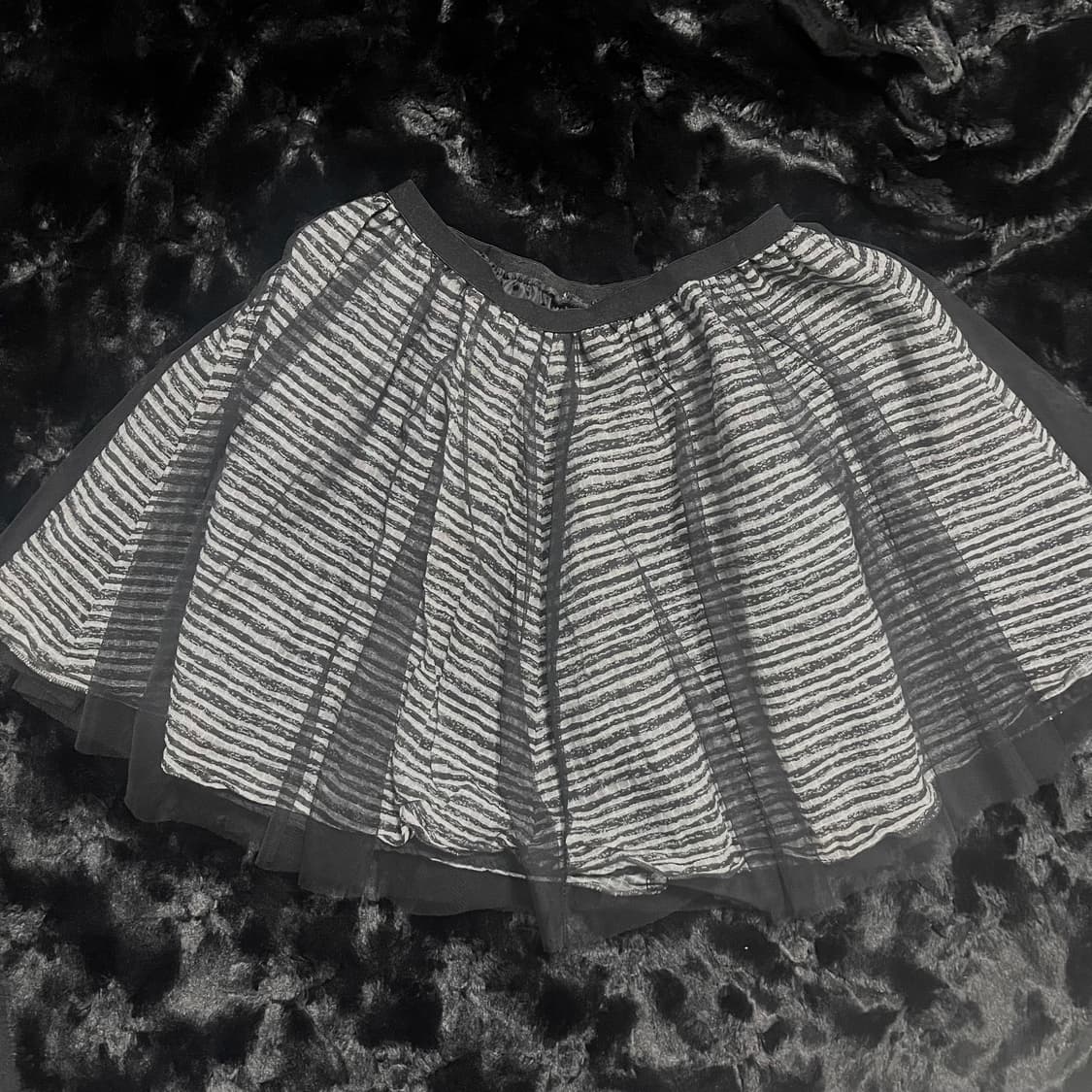 갸루 그레이 샤스커트 스트라이프 펑크  상품이미지1