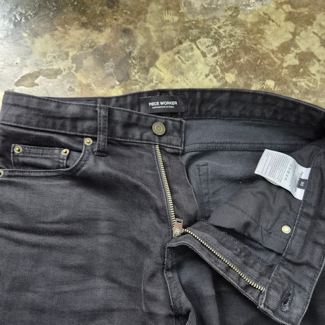 30) 피스워커 흑청 청바지 데님팬츠 블랙진 상품이미지3