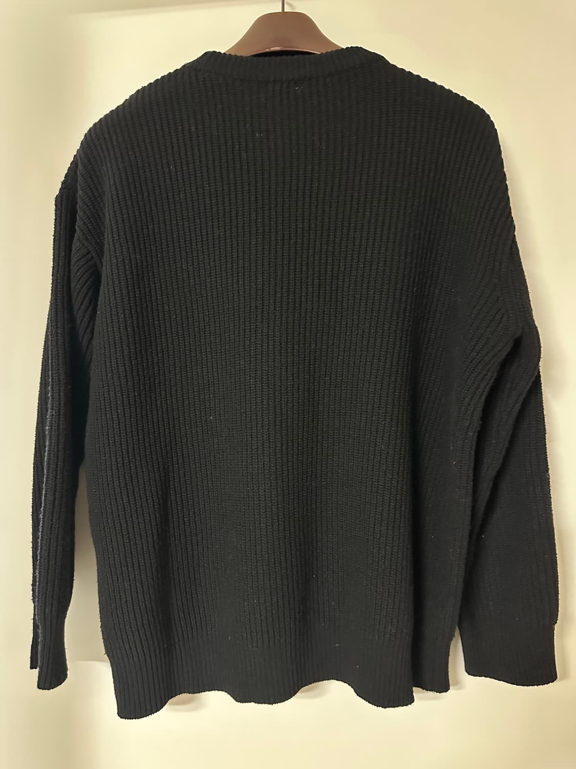  테이크이지 램스울 크루넥 오버니트 블랙 L 상품이미지2