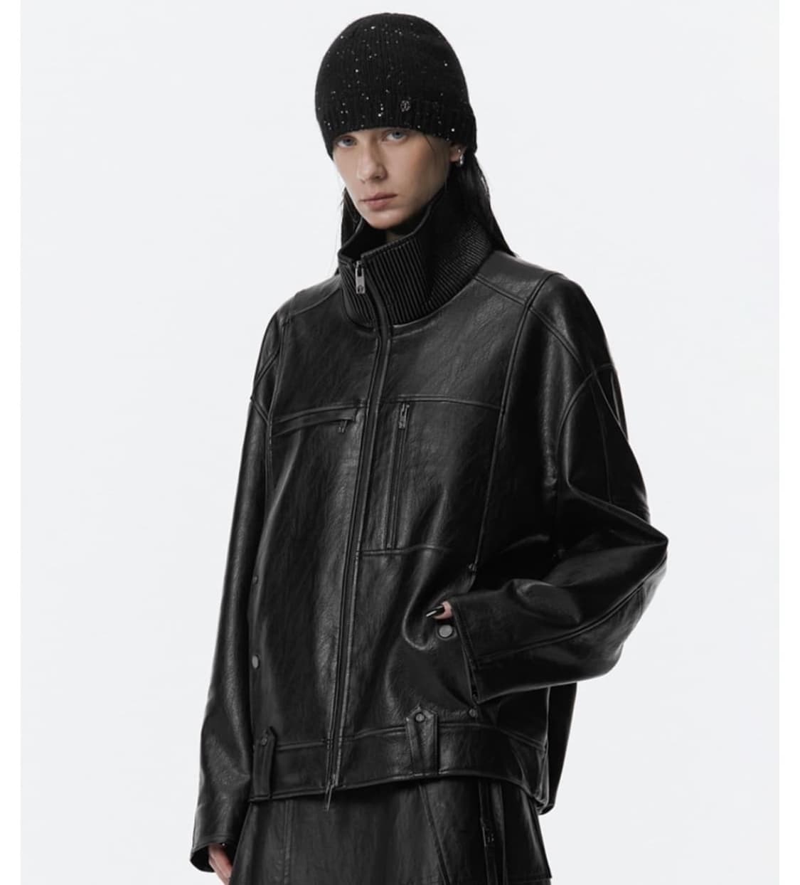 트리밍버드 빈티지 레더 봄버 자켓 상품이미지1