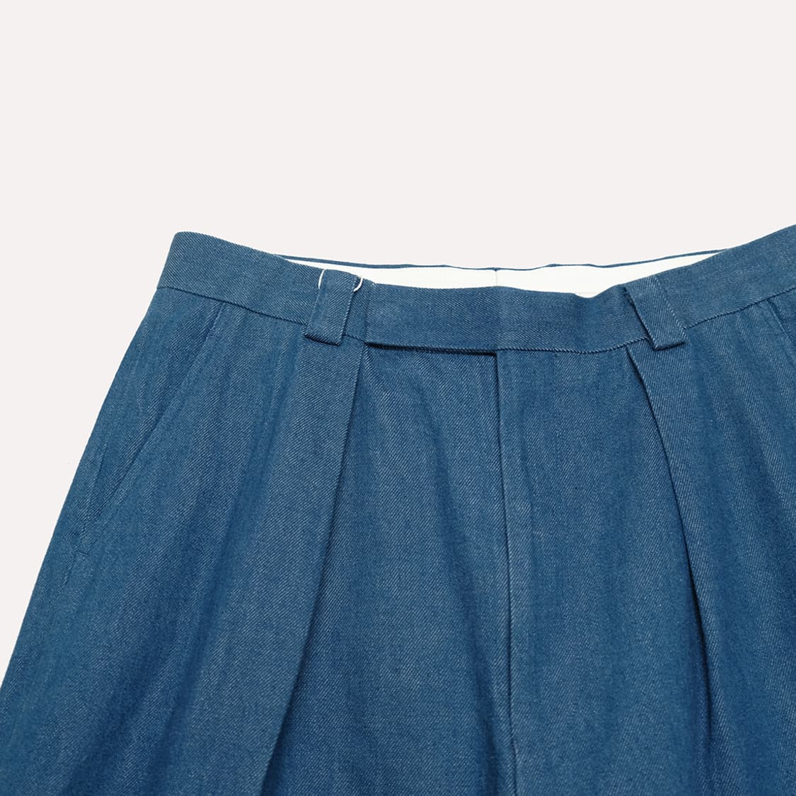 10oz blue shuttle denim 1-tuck baggy 상품이미지4