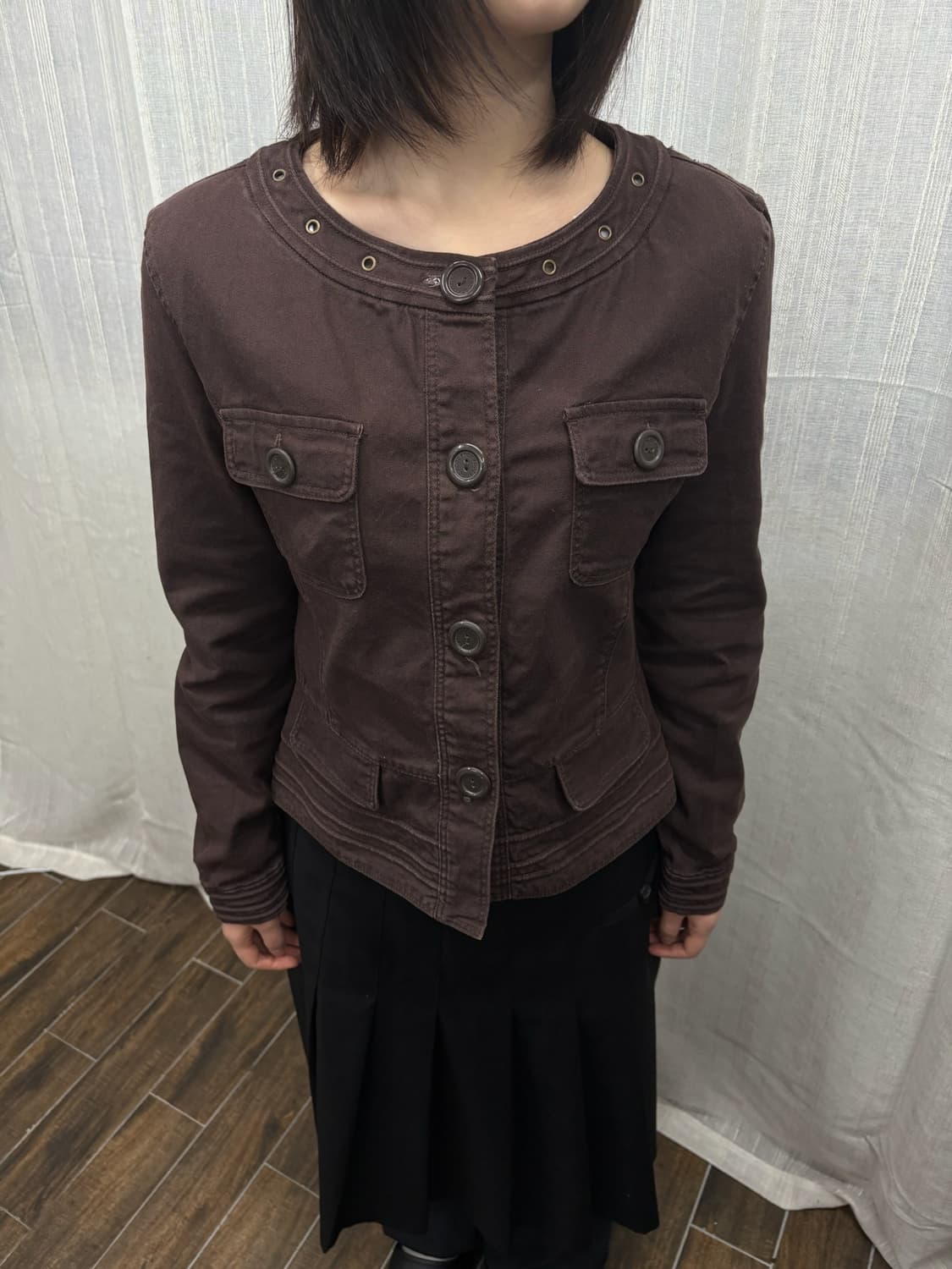 KOOZ 논카라 빈티지 버튼 자켓 상품이미지2