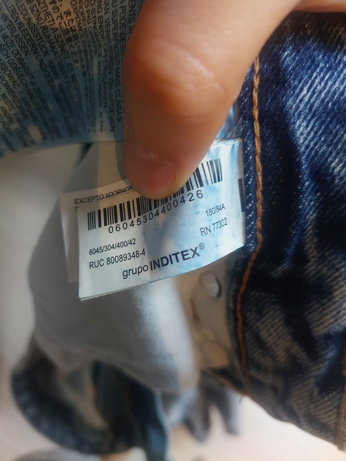 자라 x 디즈니 x 해리 램버트 립드 플레어 핏 진 블루 상품이미지8