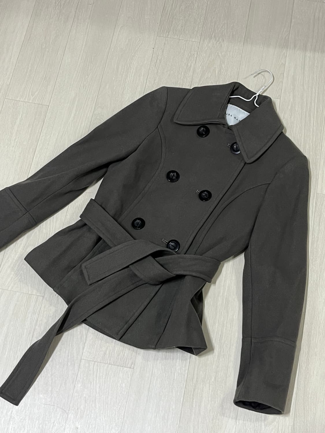 자라 울 더블 하프 숏 코트 상품이미지1